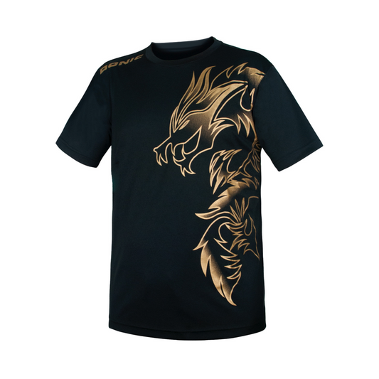 T-shirt Dragon svart/gul